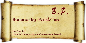 Besenczky Palóma névjegykártya